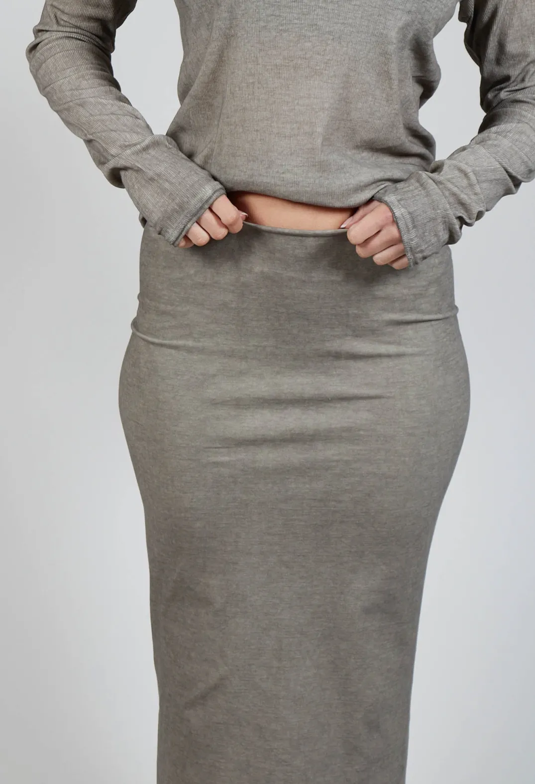 Rundholz Mainline Skirts^Bodycon Pencil Skirt in Hay Cloud