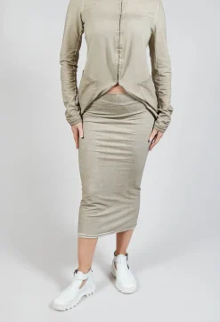 Rundholz Mainline Skirts^Bodycon Pencil Skirt in Straw Cloud