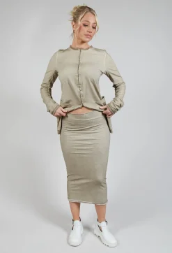 Rundholz Mainline Skirts^Bodycon Pencil Skirt in Straw Cloud