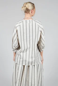 Aequamente Shirts & Blouses^Bohemian Blouse in Black Stripe