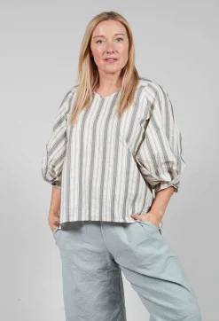 Aequamente Shirts & Blouses^Bohemian Blouse in Black Stripe