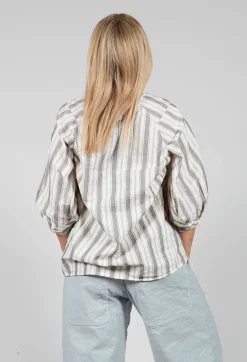 Aequamente Shirts & Blouses^Bohemian Blouse in Black Stripe
