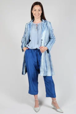 Sfizio Tops^Bohemian Blouse in Blue Blizard