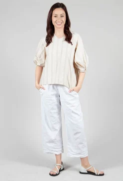 Aequamente Shirts & Blouses^Bohemian Blouse in Grey Stripe