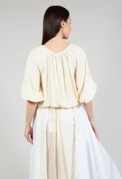 Sfizio Tops^Bohemian Blouse in Vanilla Ice