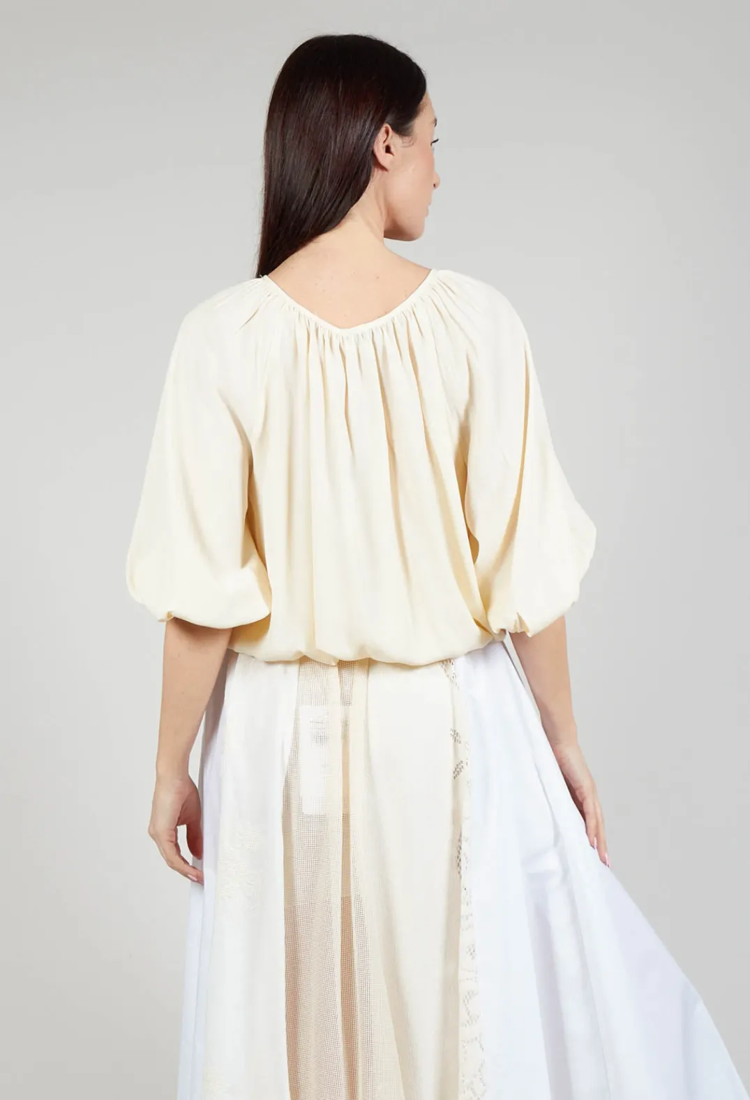 Sfizio Tops^Bohemian Blouse in Vanilla Ice