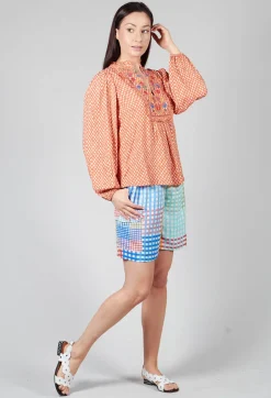 Conditions Apply Tops^Bohemian Style Blouse in Orange