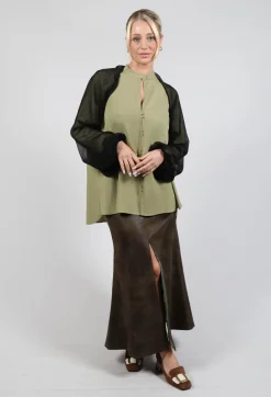 T.ba Tops^Bolero Sleeves in Black