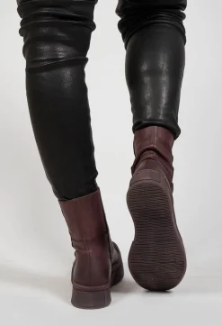 Lofina Boots^Boots With Front Zip in Gasoline Melanzana