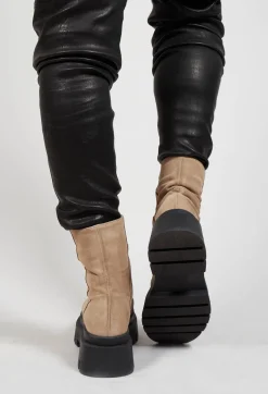 Lofina Boots^Boots With Front Zip in London DK Beige