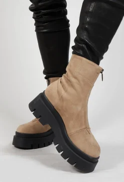 Lofina Boots^Boots With Front Zip in London DK Beige