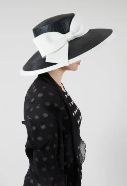 Whiteley Fischer Hats^Bow Hat in Black and Ivory