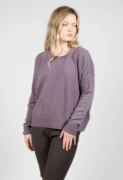 Aequamente Jumpers^Boxy Pullover in Melanzana