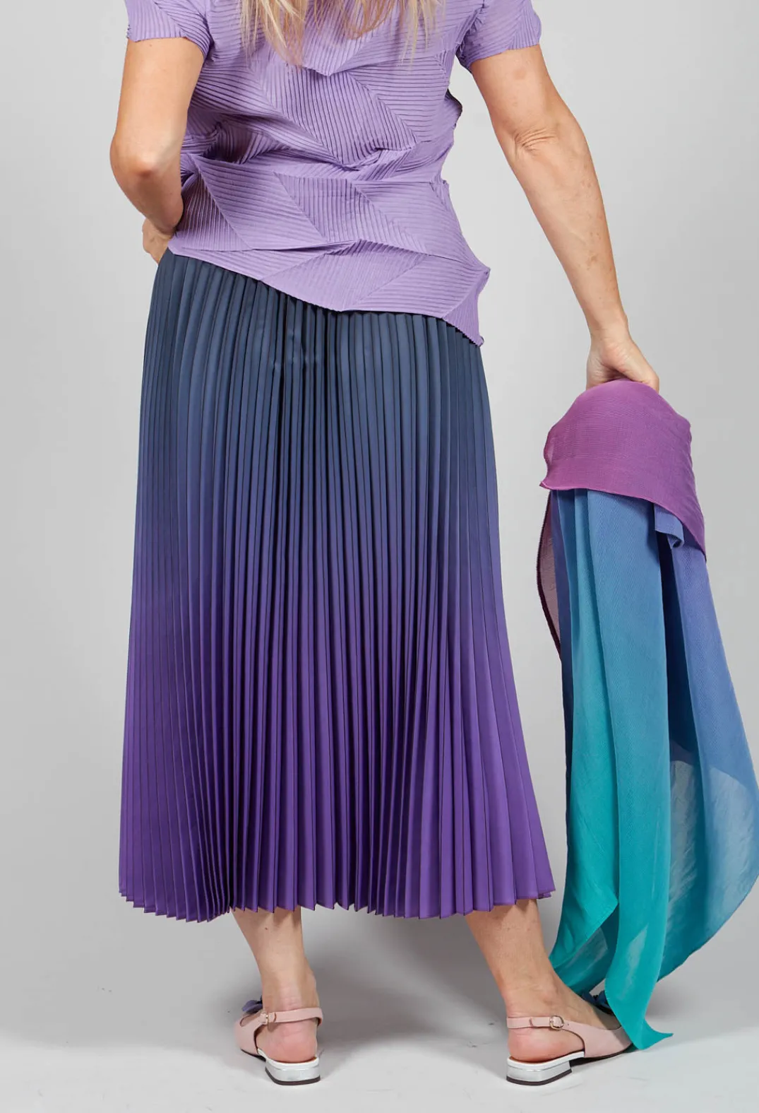 Alquema Skirts^Boxy Skirt in Blueberry and Lavender