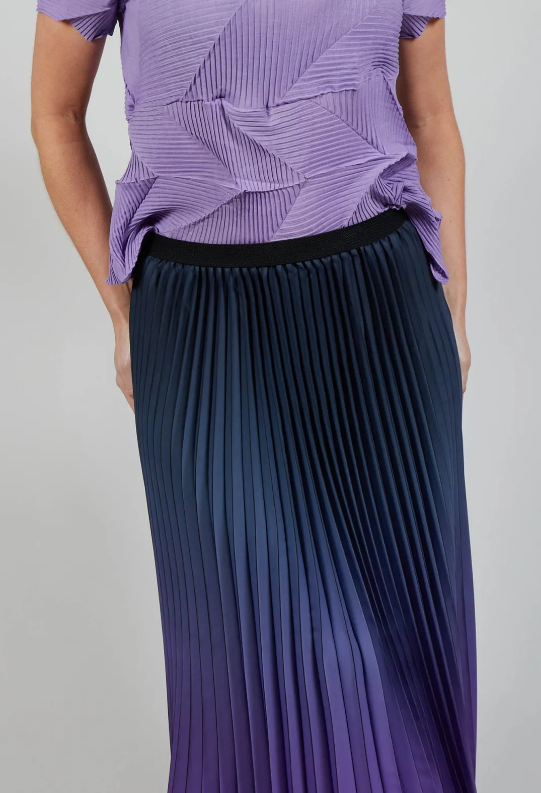 Alquema Skirts^Boxy Skirt in Blueberry and Lavender