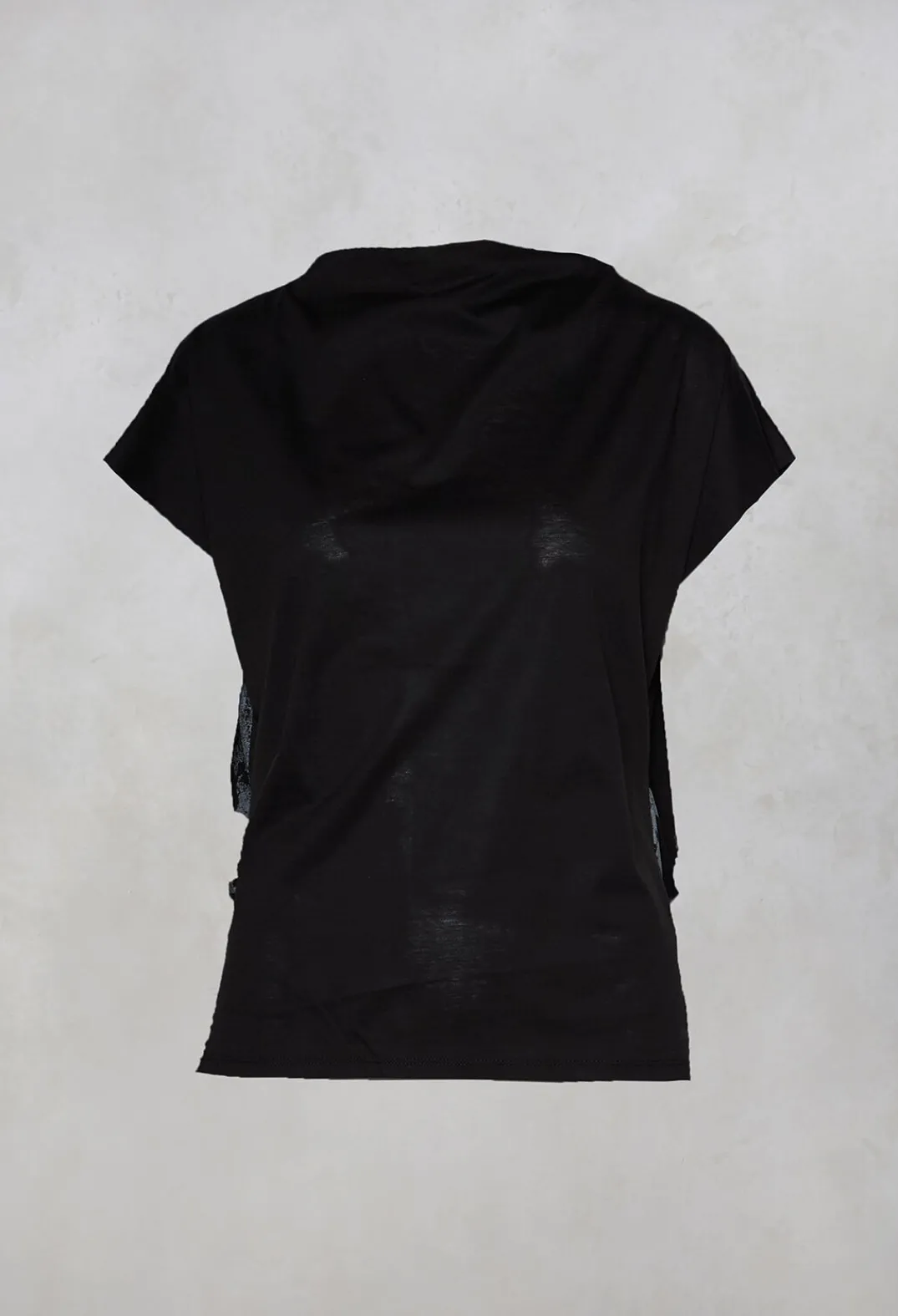 Moyuru T-shirts^Boxy T-Shirt in Black