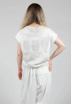 Moyuru T-shirts^Boxy T-Shirt in White