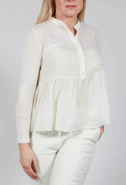 Aequamente Shirts & Blouses^Bracelet Sleeve Blouse in Chalk
