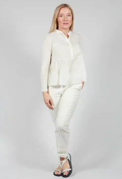 Aequamente Shirts & Blouses^Bracelet Sleeve Blouse in Chalk