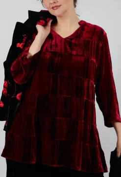 Bianco Levrin Shirts & Blouses^Brittania Shirt in Tie Dye Red