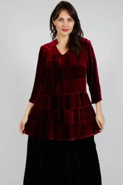 Bianco Levrin Shirts & Blouses^Brittania Shirt in Tie Dye Red