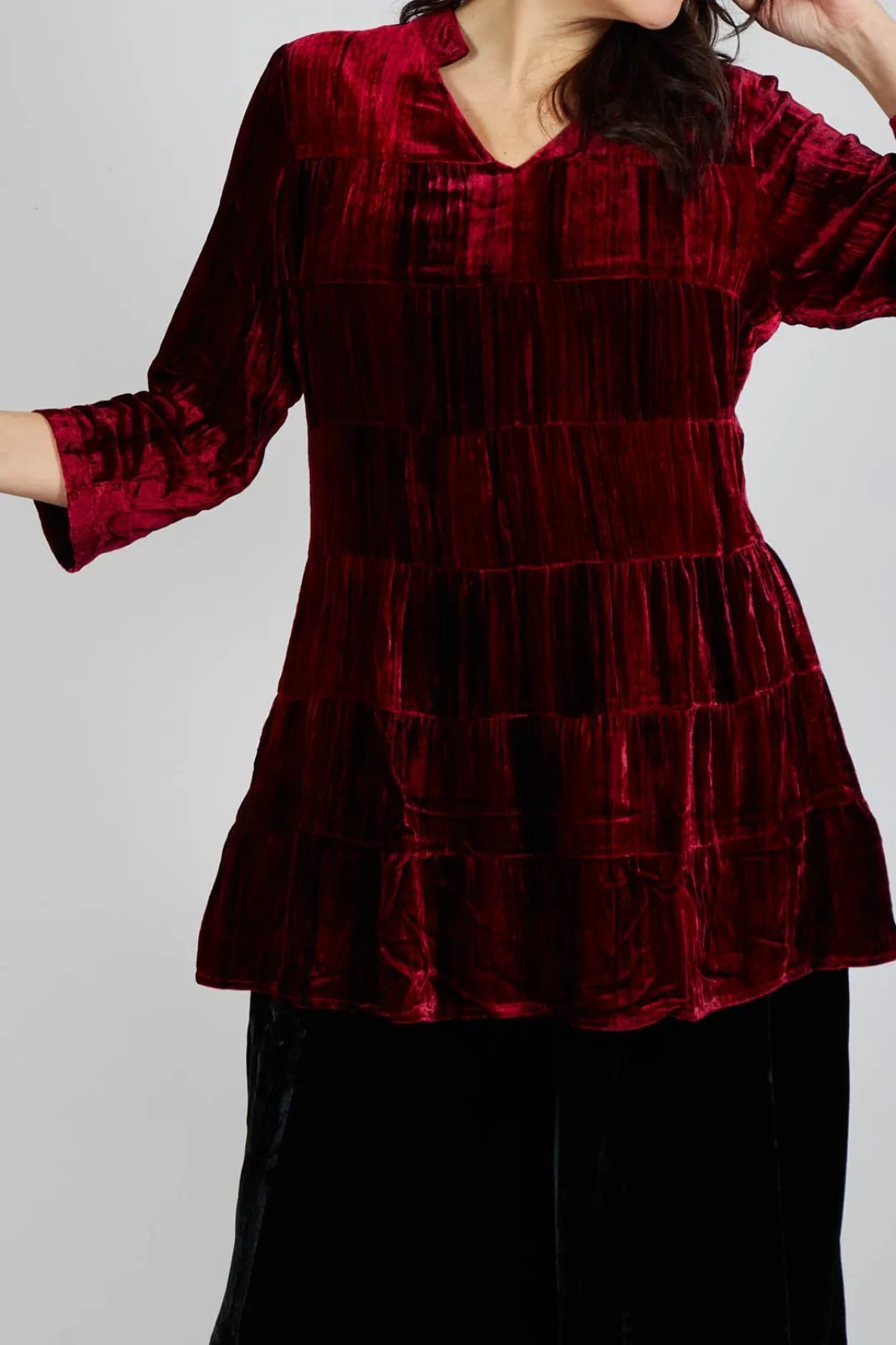 Bianco Levrin Shirts & Blouses^Brittania Shirt in Tie Dye Red