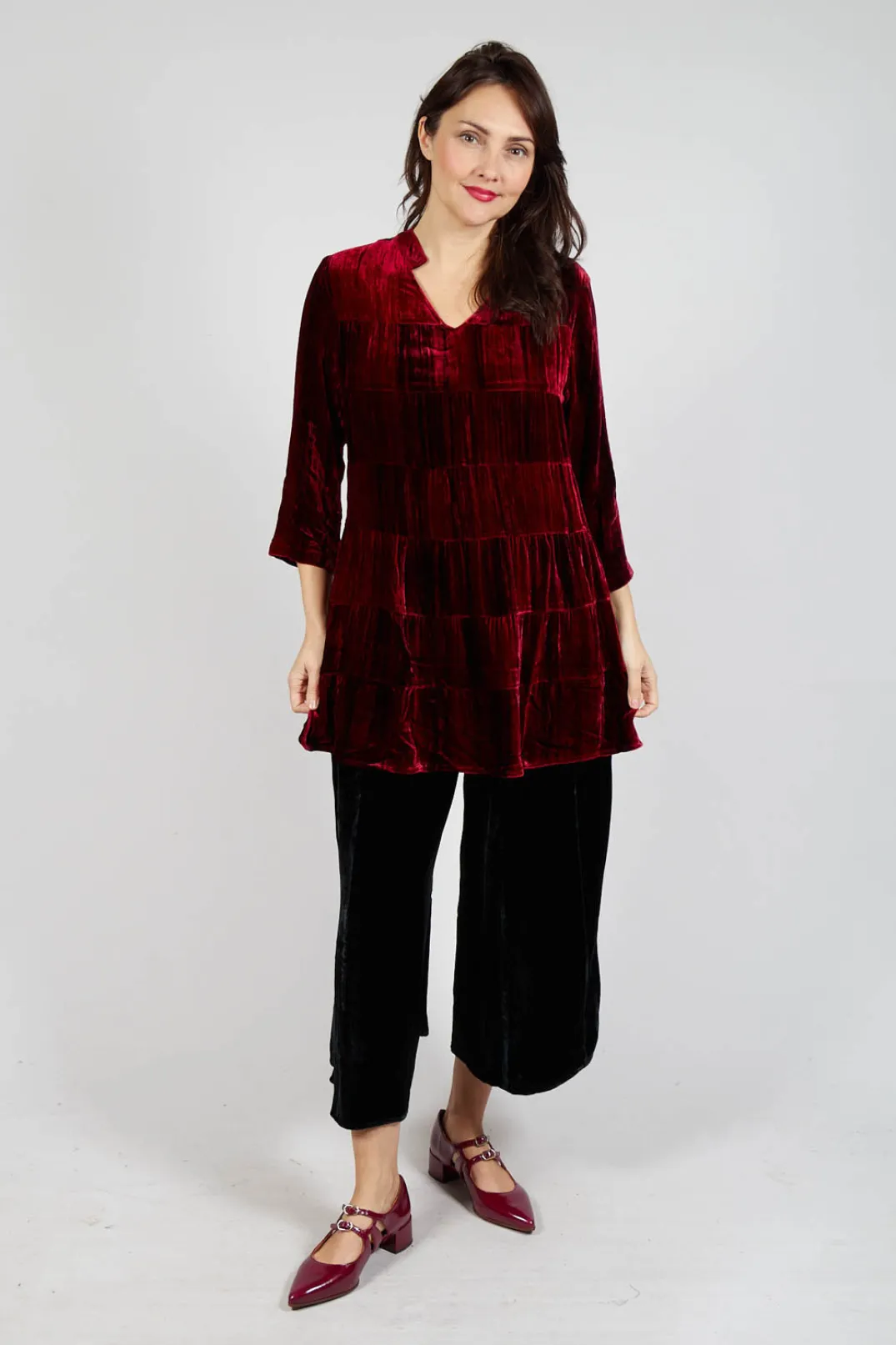 Bianco Levrin Shirts & Blouses^Brittania Shirt in Tie Dye Red