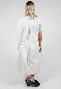 Rundholz Black Label Skirts^Bubble Hem Skirt with Pleat Detail in Landscape Pearl Stripe
