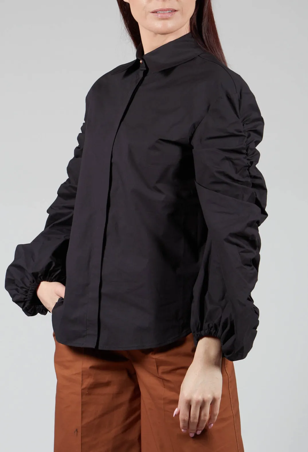 Sfizio Shirts & Blouses^Bubble Sleeve Shirt in Summer Black