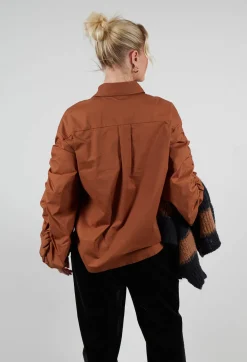 Sfizio Shirts & Blouses^Bubble Sleeve Shirt in Tobacco