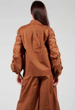 Sfizio Shirts & Blouses^Bubble Sleeve Shirt in Tobacco