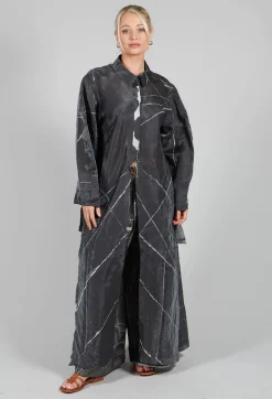 La Vaca Loca Shirts & Blouses^Buque Tunic in Off Black Banner