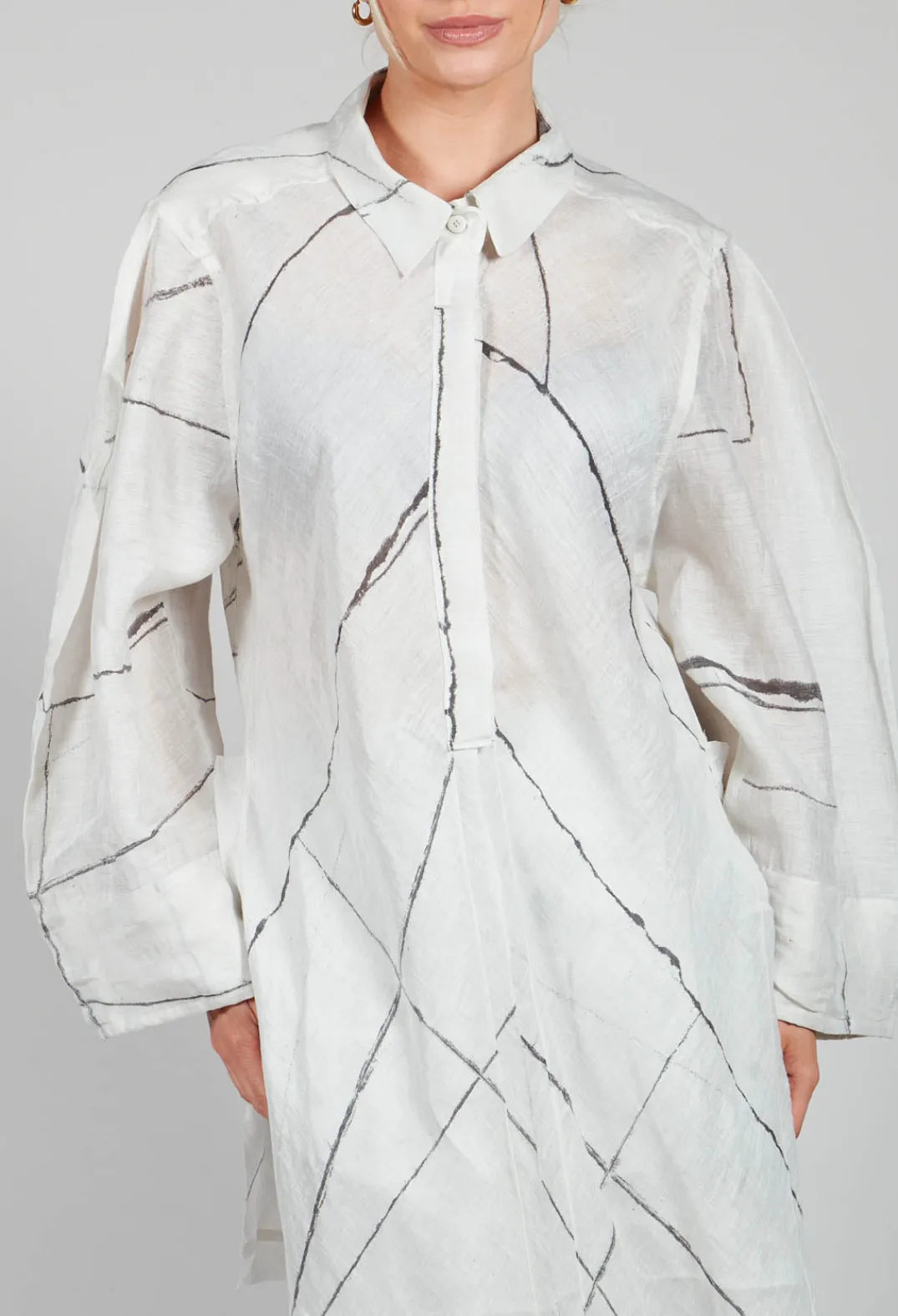 La Vaca Loca Shirts & Blouses^Buque Tunic in Off White Banner