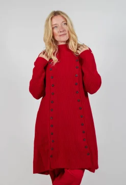 Rundholz Mainline Dresses^Button Dress in Cardinal