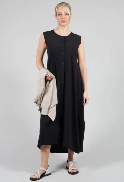 Sarah Pacini Dresses^Button Front Long Dress in Black