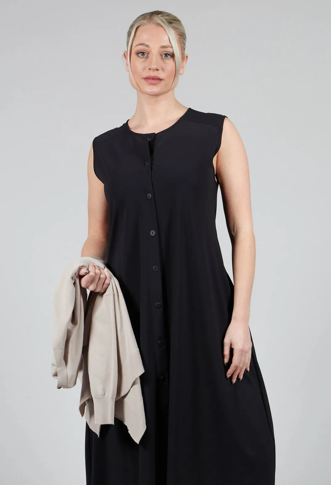 Sarah Pacini Dresses^Button Front Long Dress in Black