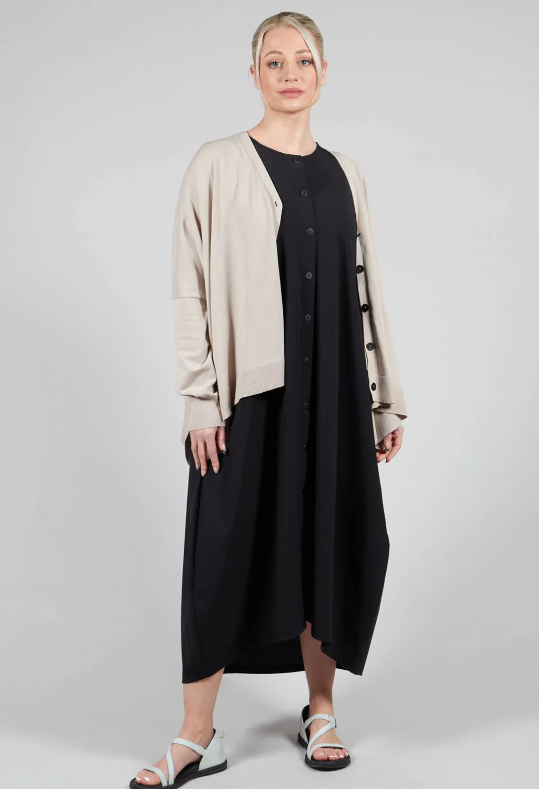 Sarah Pacini Dresses^Button Front Long Dress in Black