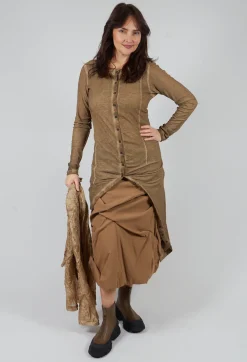 Rundholz Mainline Jackets^Button Front Top in Camel Cloud