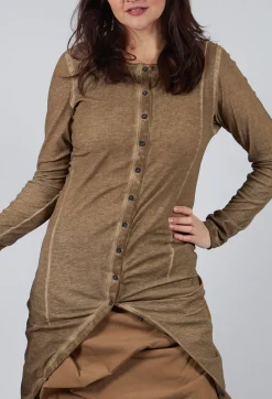 Rundholz Mainline Jackets^Button Front Top in Camel Cloud