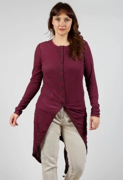 Rundholz Mainline Jackets^Button Front Top in Merlot Cloud