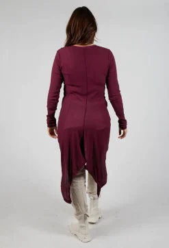 Rundholz Mainline Jackets^Button Front Top in Merlot Cloud