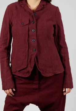 Rundholz Mainline Jackets^Button Jacket in Merlot Mel