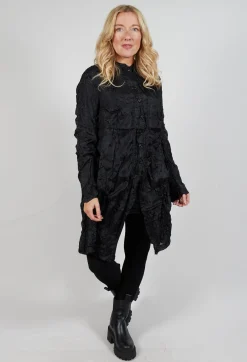 Rundholz Mainline Shirts & Blouses^Button Plisse Shirt in Black