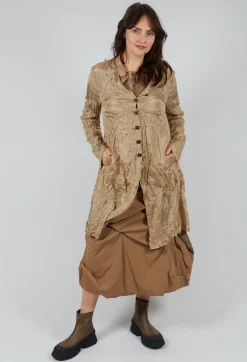 Rundholz Mainline Shirts & Blouses^Button Plisse Shirt in Camel Cloud
