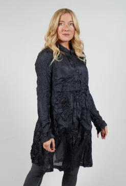 Rundholz Mainline Shirts & Blouses^Button Plisse Shirt in Slate Cloud