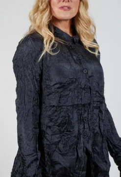 Rundholz Mainline Shirts & Blouses^Button Plisse Shirt in Slate Cloud