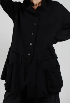 Olivia May Cardigans^Button Through Cardigan with Feature Pockets in Black