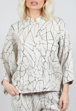 Bitte Kai Rand Jackets^Button Through Jacket with Print in White
