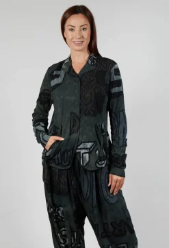 Rundholz Black Label Jackets^Button Through Jersey Jacket in Camp Print