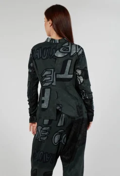 Rundholz Black Label Jackets^Button Through Jersey Jacket in Camp Print